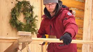 Building A Log Cabin | Ep. 51 | Exterior window framing + sink installation