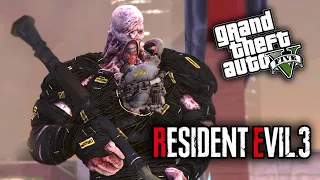 Resident Evil 3 Remake - Nemesis GTA 5 MOD Gameplay