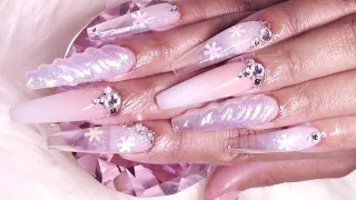 Acrylic Nails Snow Unicorn How To Tutorial for Beginners