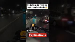 Tentative de vol de ma moto à Paris ! 🫢 #shorts #moto #motard #police #danger