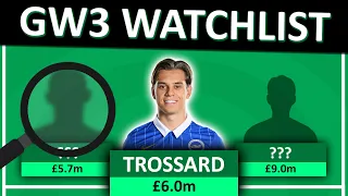 FPL GW3 WATCHLIST PLAYERS TO WATCH | Fantasy Premier League 2020/21 Gameweek 3