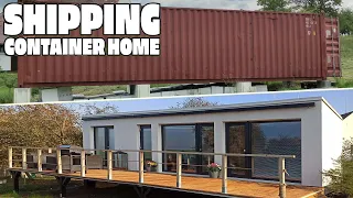 TIMELAPSE -  Shipping Container Tiny House  Builds in 15 Minutes  | Low-Cost Housing Ideas