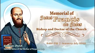 Baclaran Church Live Mass:  Memorial of Saint Francis de Sales, Bishop and Doctor of the Church