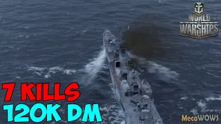 World of WarShips | Shinonome | 7 KILLS | 120K Damage - Replay Gameplay 1080p 60 fps