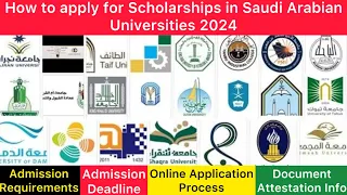 Scholarships Admission in Saudi Arabia | How to apply for scholarship in Saudi Arabian Universities