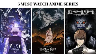 Top 5 Best Anime Series | Beginners Anime Recommendations in less than a minute | Must watch Anime