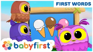 New Episode! - Hoot, Scoot & What | Learn First Words | Food & Animals for Babies | BabyFirst TV