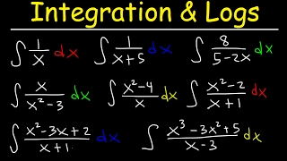 Integration of Rational Functions into Logarithms By Substitution & Long Division