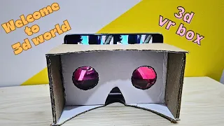How to Make a VR Box with cardboard | 3d vr headset at home #vr #science