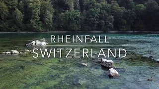 Switzerland - HD drone view of Rheinfall in Schaffhausen, DJI Mavic Pro