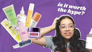 Trying Hyped Skincare Products | Unsponsored Review | D'you, Simple, Aqualogica, Chemist at play