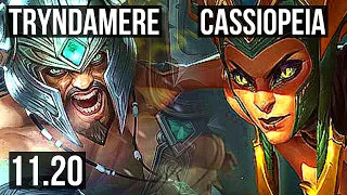 TRYNDAMERE vs CASSIOPEIA (TOP) | 1200+ games, 6 solo kills, Rank 9 Trynda | NA Grandmaster | v11.20