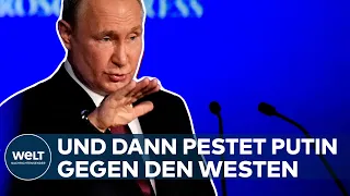 WLADIMIR PUTIN: Kampfrede in St. Petersburg! Und dann pestet Russlands Präsident gegen den Westen