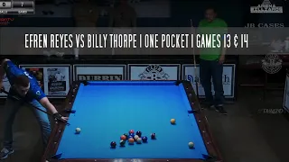 Efren Reyes vs Billy Thorpe | One Pocket | Set 2 Games 13 & 14