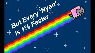 Nyan cat But every 'Nyan' goes 1% Faster