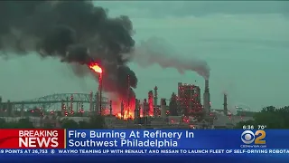 Massive Refinery Fire In Philadelphia