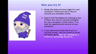 FS Research Wiki Wizard in Italy Part 9: Finding a Church Death/Burial Record Online