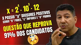 Problema de Matemática Básica de Concurso que 91% ERRARAM | Prof Robson Liers - DIVISORES