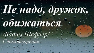 Не надо, дружок, обижаться /Вадим Шефнер/