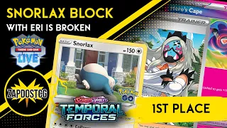 1st Place Snorlax Block Deck Is INSANE In Temporal Forces Meta! (Pokemon TCG)