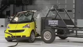 First Institute crash tests of Smart car