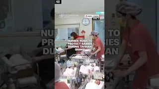 Nurses rush to protect babies during Taiwan quake