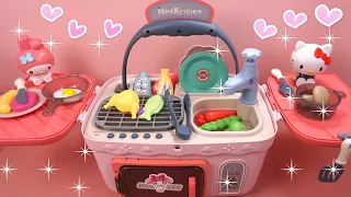 20 minutes Satisfying with Unboxing Kitchen Set with Water 💕 Hello Kitty 💕ASMR  (no music)