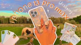 unboxing🎁iphone 13 pro max + cute cases & accessories🎀 Aesthetic & ASMR