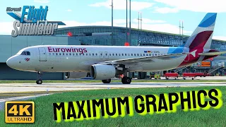 Flight Simulator 2022 4K | ULTRA GRAPHICS | EUROWINGS A320 CEO Takeoff At Hamburg Airport