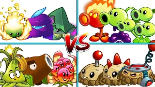 Random 5 Team MUSHROOM x PULT x BOMB x PEA x MINT - PvZ 2 Team Plant Battlez