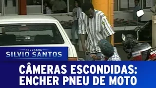 Encher Pneu de Moto | Câmeras Escondidas (08/10/17)