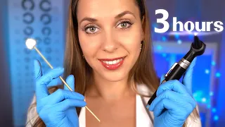 ASMR 3 Hours Full Otoscope Ear Cleaning Roleplay, Ear Exam, Earwax, Personal Attention