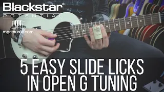 5 Easy Slide Licks in Open G Tuning | Blackstar Potential Lesson