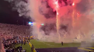 LSU runs out the tunnel vs Florida 2023