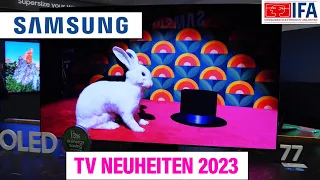 Samsung zeigt TV-Neuheiten 2023 auf der IFA (83 Zoll OLED, Micro LED, 98 Zoll TVs, The Frame uvm.)