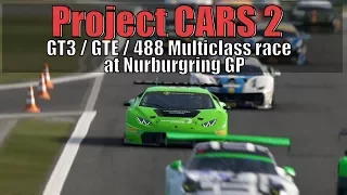 Project CARS 2 - GT3/GTE/Ferrari 488 Challenge Multiclass Race at Nurburgring GP (Gameplay & Replay)