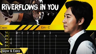 River Flows In You / Yiruma / Guitar Fingerstyle / with chords and easy tabs 🔥