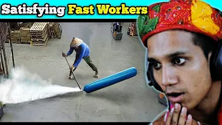 Villagers React To Most Satisfying Videos Of Workers Doing Their Job Perfectly ! Tribal People React