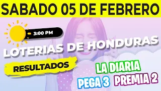 Sorteo 3PM Loto Honduras, La Diaria, Pega 3, Premia 2, Sábado 5 de Febrero del 2022 | Ganador 😱🤑💰💵