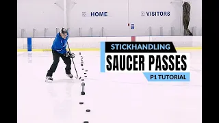 On-Ice Stickhandling Saucer Passes