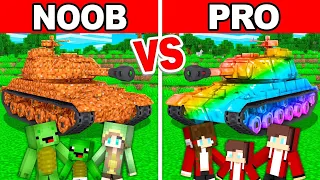 Mikey vs JJ DIRT vs RAINBOW TANKS in Minecraft - NOOB vs PRO