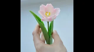 Gumpaste Tulip Tutorial.Тюльпан из мастики. Sugar Flowers. Fondant.