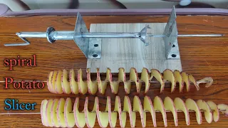 How to make spiral Potato cutter | | Diy spiral Potato Slicer