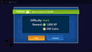 Microsoft Solitaire Collection | TriPeaks - Hard | August 17, 2017 | Daily Challenges