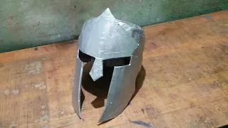 how to make spartan helmet with cardboard very easy