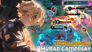 Murad Jungle Pro Gameplay | Zenitsu Agatsuma Skin | Arena of Valor Liên Quân mobile CoT