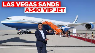 Inside the Las Vegas Sands A340-500 Private Jet
