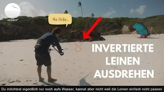 KITESURFEN HOWTO ***Invertierte Leinen - Bar ausdrehen***