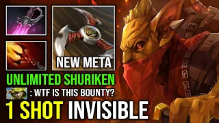 NEW META Level 5 Dagon + Khanda 1 Shot Invisible Track Unlimited Shuriken Spam Mid BH Dota 2