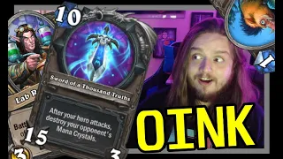 Giving Valeera A KILLER SWORD!! | Elwynn Boar Miracle Oink Rogue! | Hearthstone